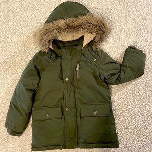 Toddler 5T girl Youth Green Winter Coat Jacket Old Navy